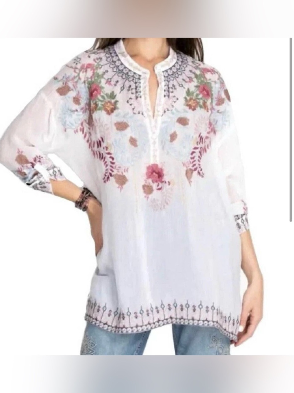 Johnny Was Sundae Tunic. Medium. EUC